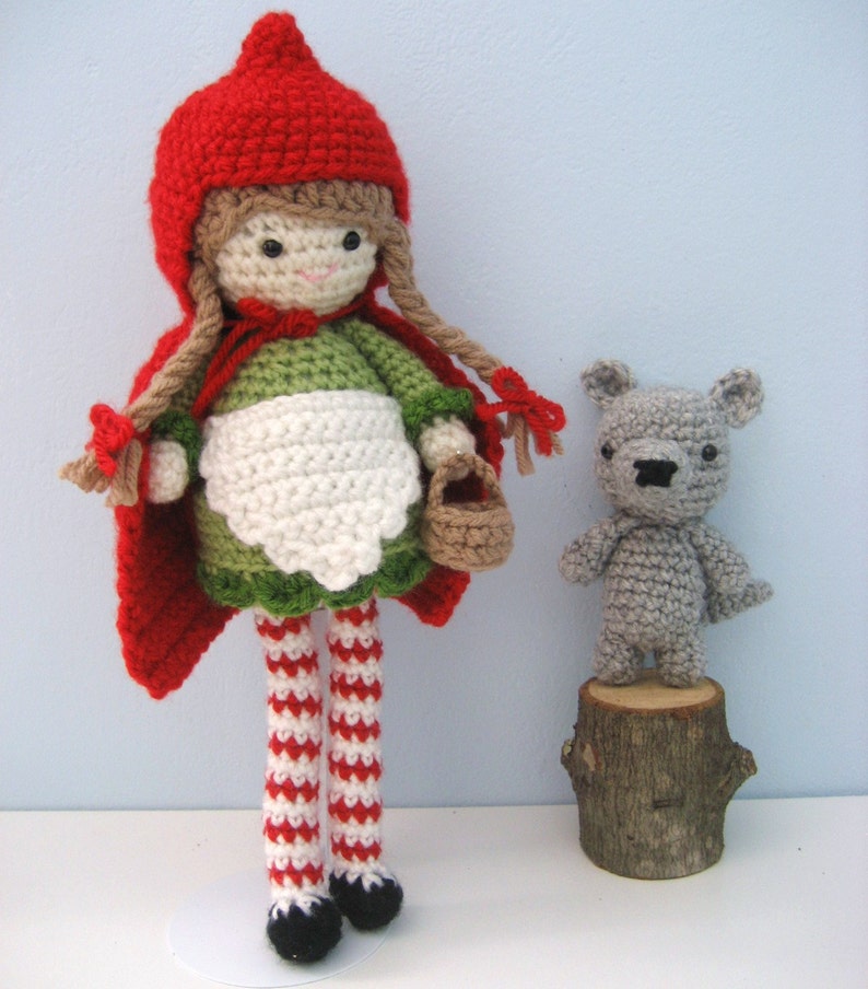 Amigurumi Crochet Little Red Riding Hood and Wolf Pattern Digital Download image 4