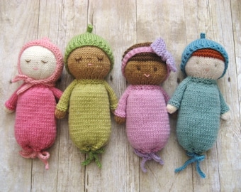 Amigurumi Knit Baby Doll Patterns Digital Download