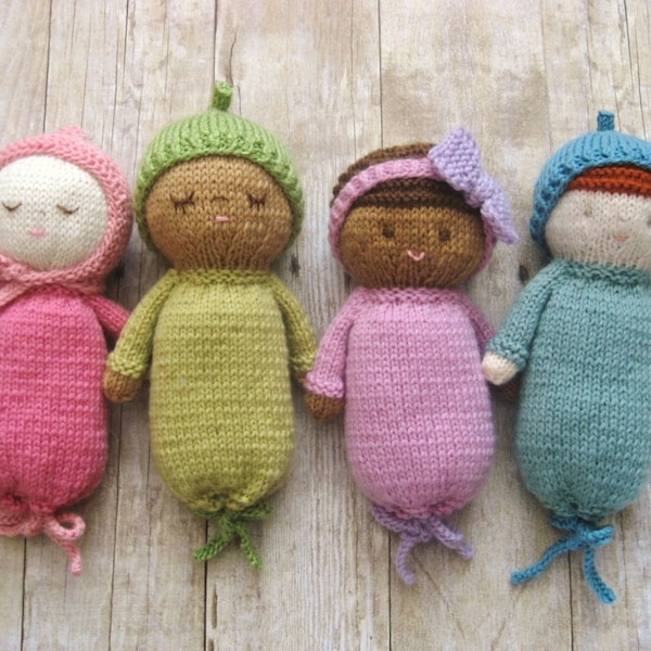 Amigurumi Knit Baby Doll Patterns Digital Download