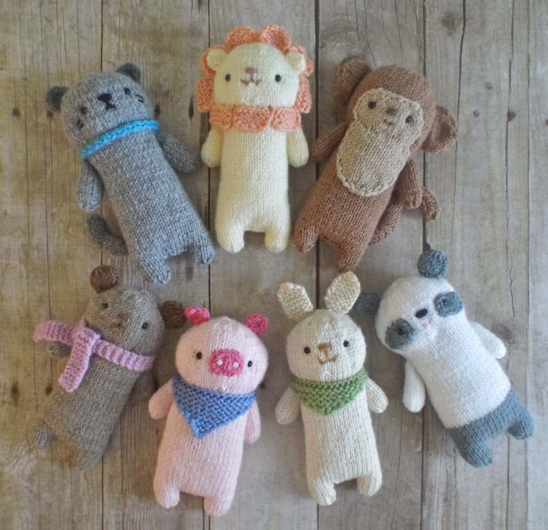 Amigurumi Knit Baby Animals Pattern Set Digital Download image 2