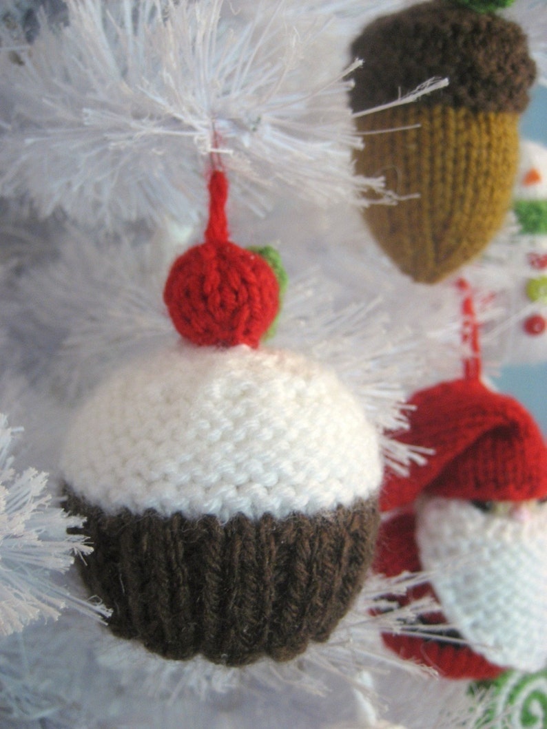 Amigurumi Knit Christmas Ornament Pattern Set Digital Download image 4