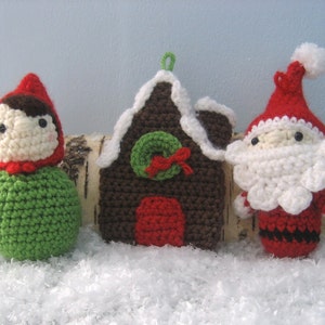 Amigurumi Crochet Woodland Christmas Ornament Pattern Set Digital Download image 3