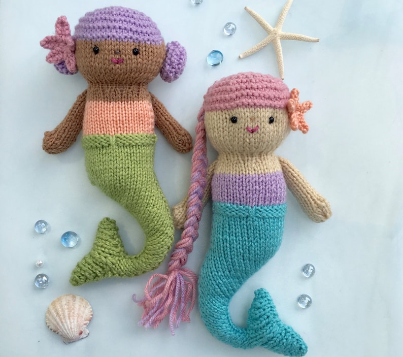 Amigurumi Knit Mermaid Dolls Pattern Digital Download image 1