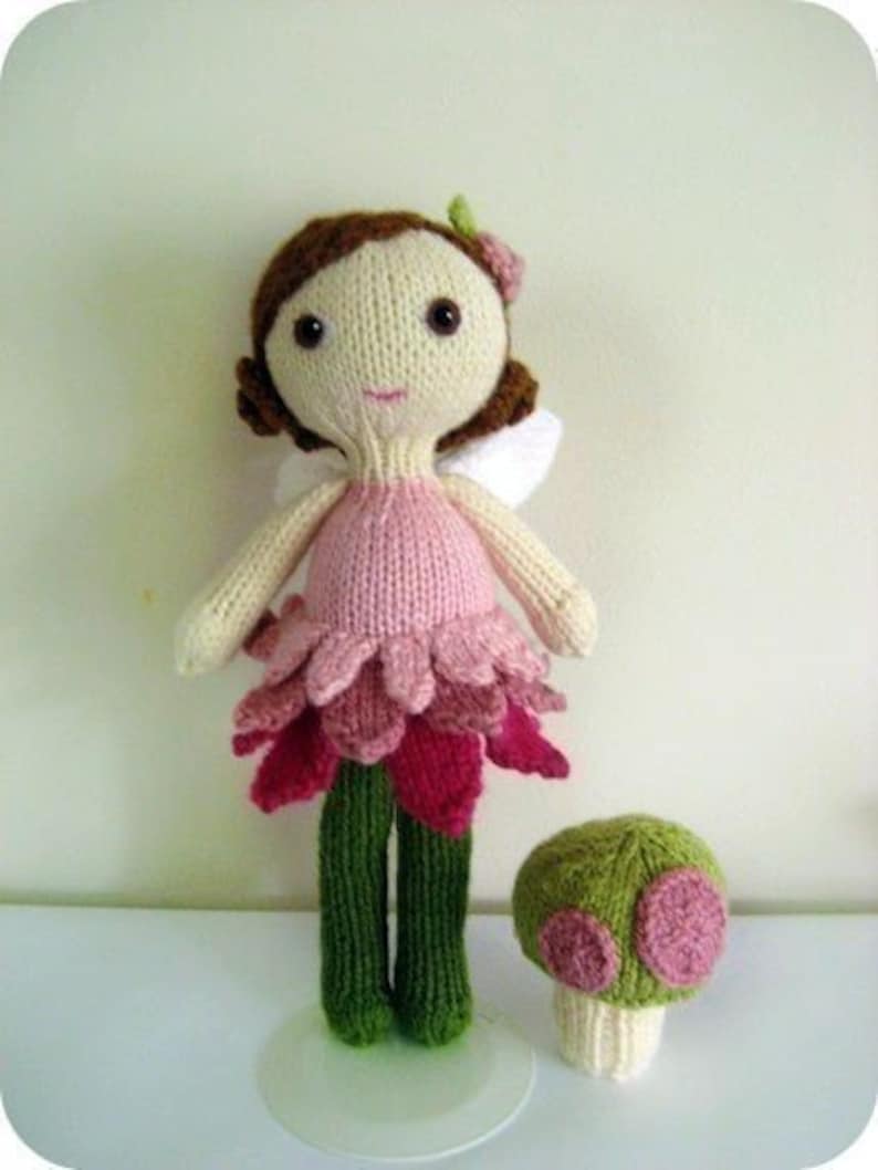 Amigurumi Knit Fairy Doll and Mushroom Pattern Set Digital Etsy