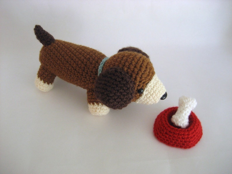 Amigurumi gehaakte puppy speelset patroon digitale download afbeelding 5