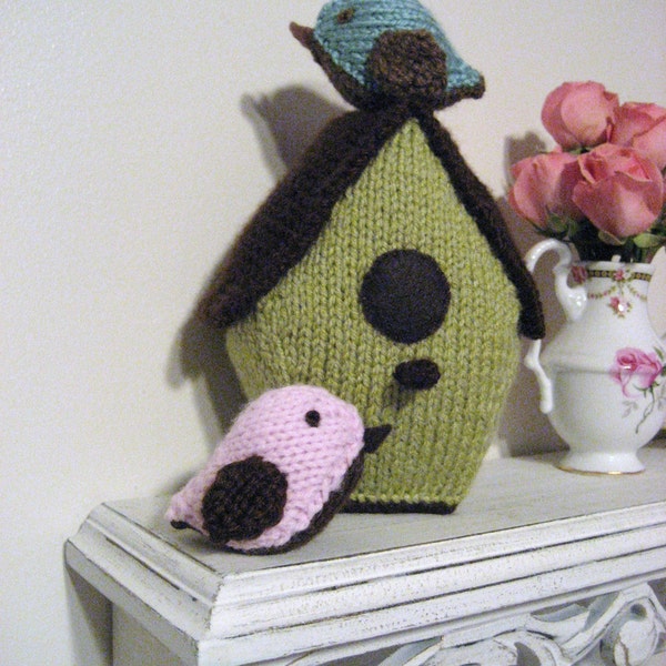 Sale - Amigurumi Knit Birds and Birdhouse Pattern Digital Download