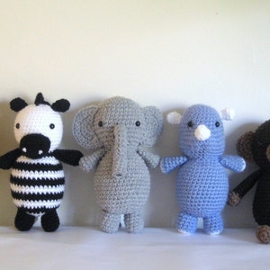 Amigurumi Crochet Safari Animals Pattern Set Digital Download image 4