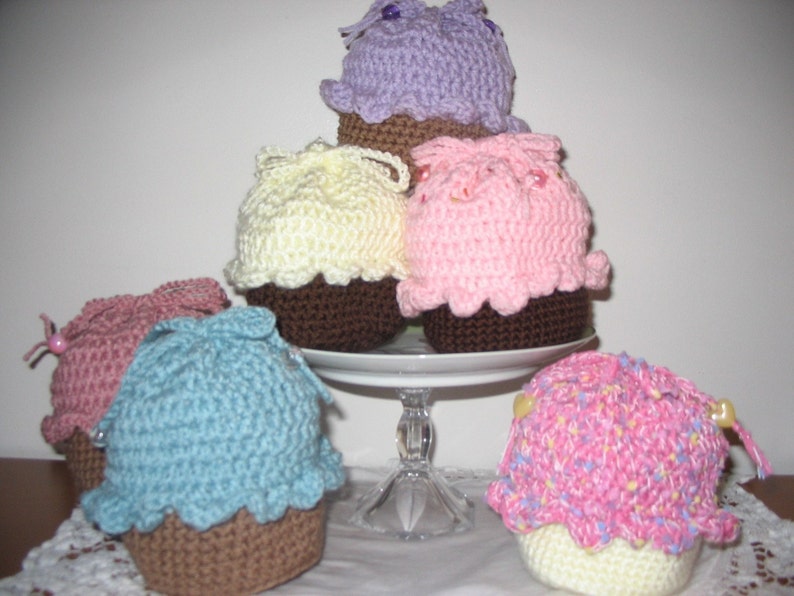 Sale Amigurumi Crochet Cupcake Purse Pattern Digital Download image 5