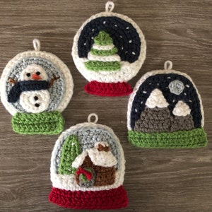 Amigurumi Crochet Snow Globe Christmas Ornament Pattern Set Digital Download image 3