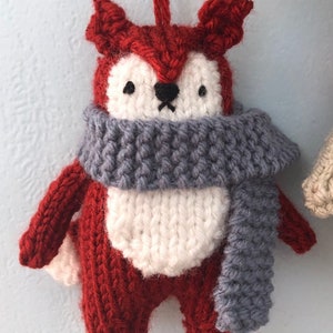 Amigurumi Knit Christmas Winter Animals Ornament Pattern Set Digital Download image 4