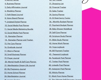 Pacchetto di planner PLR da 850 pagine, modelli Canva, diritti di rivendita (download digitale)