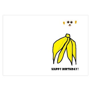 Carte d'anniversaire Allez les bananes