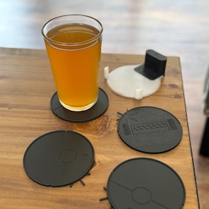 Robot Vacuum 4 Coaster Set + Docking Station