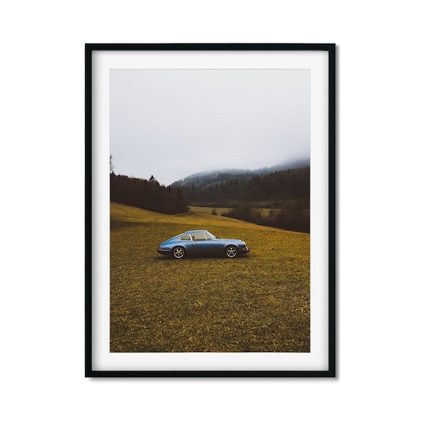 Classic Porsche 911 Color Photo Print, Vintage Classic Car Fine Art Photography, Garage Wall Decor, Photo Prints, High Quality Photo Print