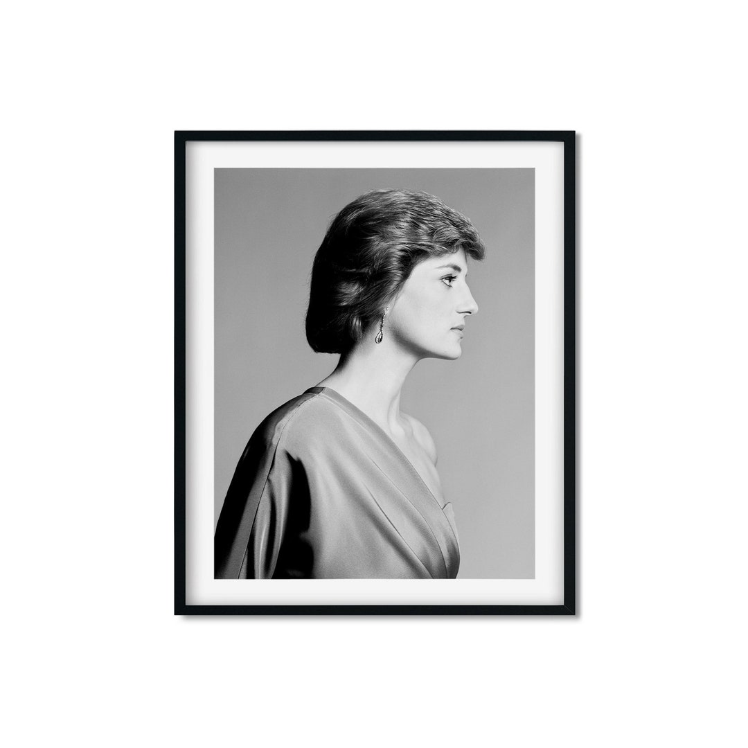 Princess Diana Print, Princess Diana Iconic Print, Black and White Wall ...
