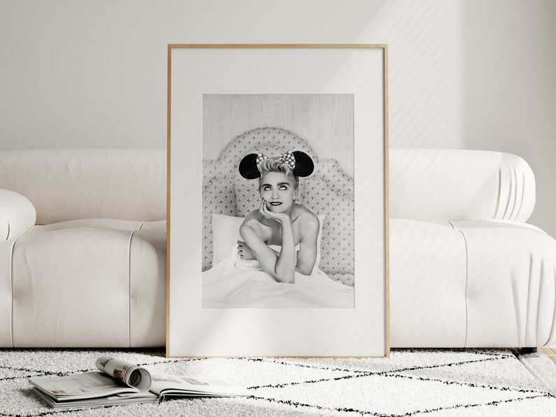 Madonna Black and White Photo Print, Feminist Wall Art, Fashion Poster ...