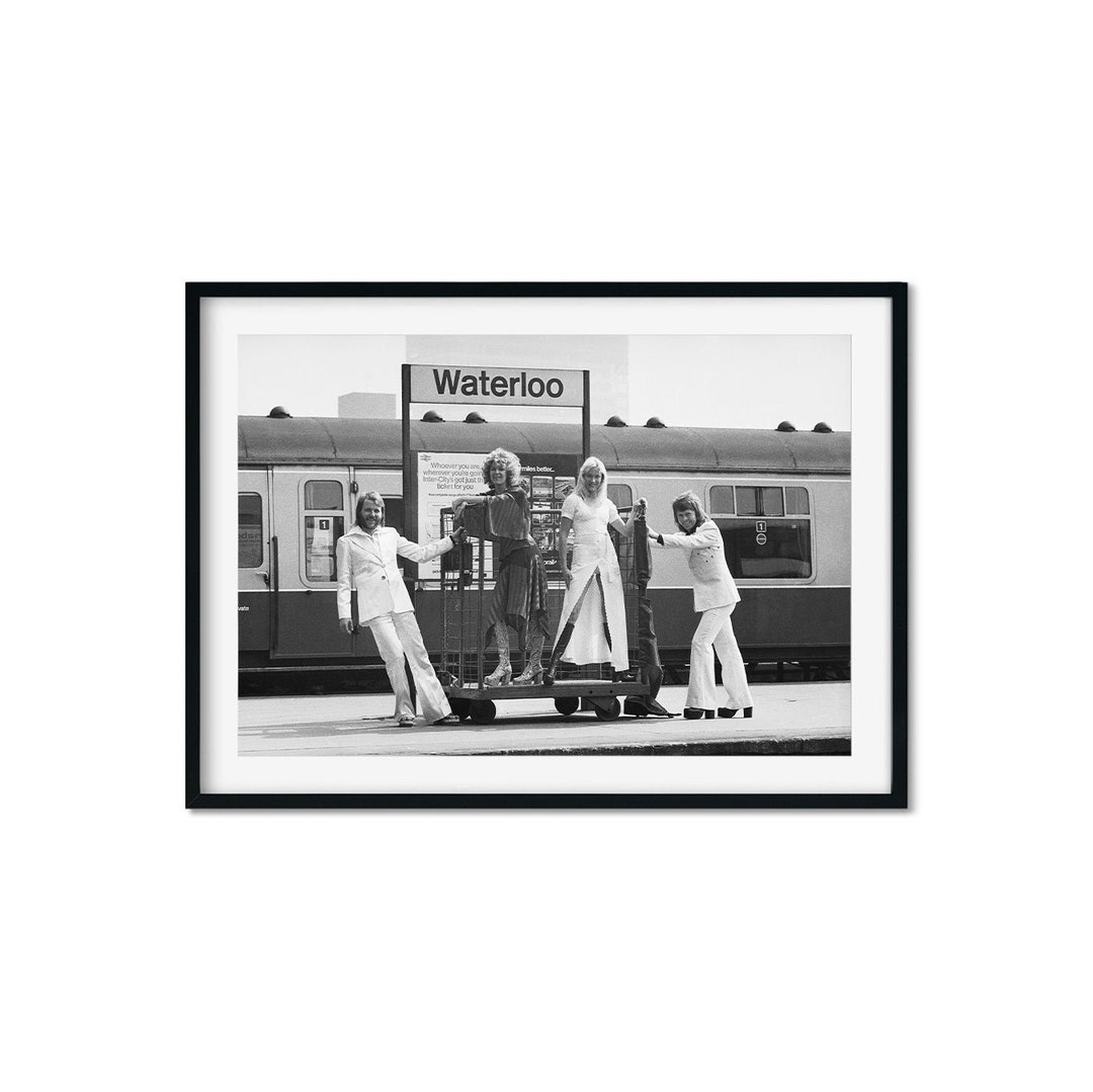Abba Pop Band Print, Waterloo Print, Vintage Music Band Retro Art ...