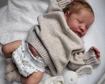 poupées nouveau-nées appelées George, bébé garçon articulé 100% fait main par DollreBorns 20 pouces réalistes
