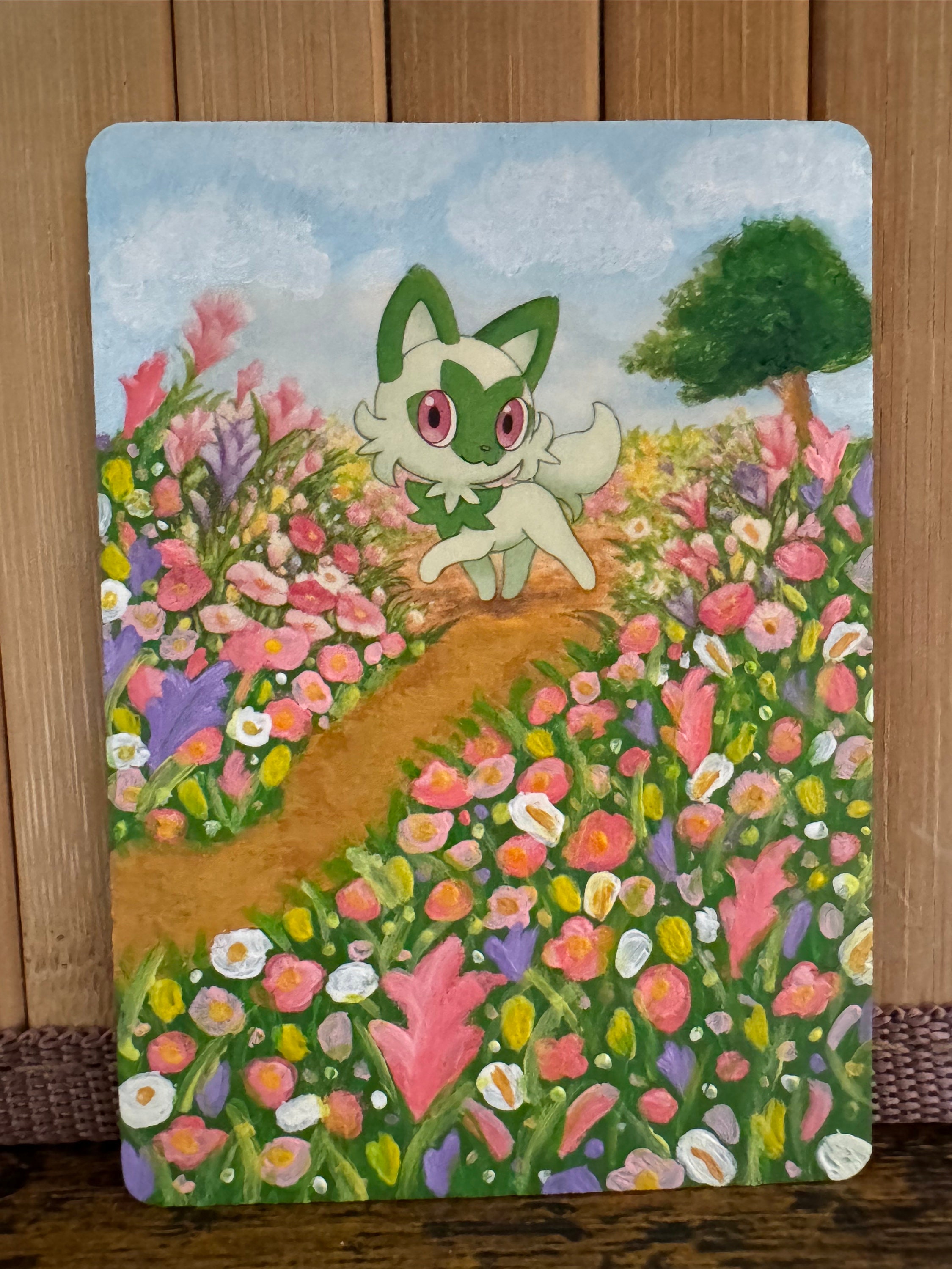 painted pokemon cards Custom Dartrix Card Pokemon hand painted alter full