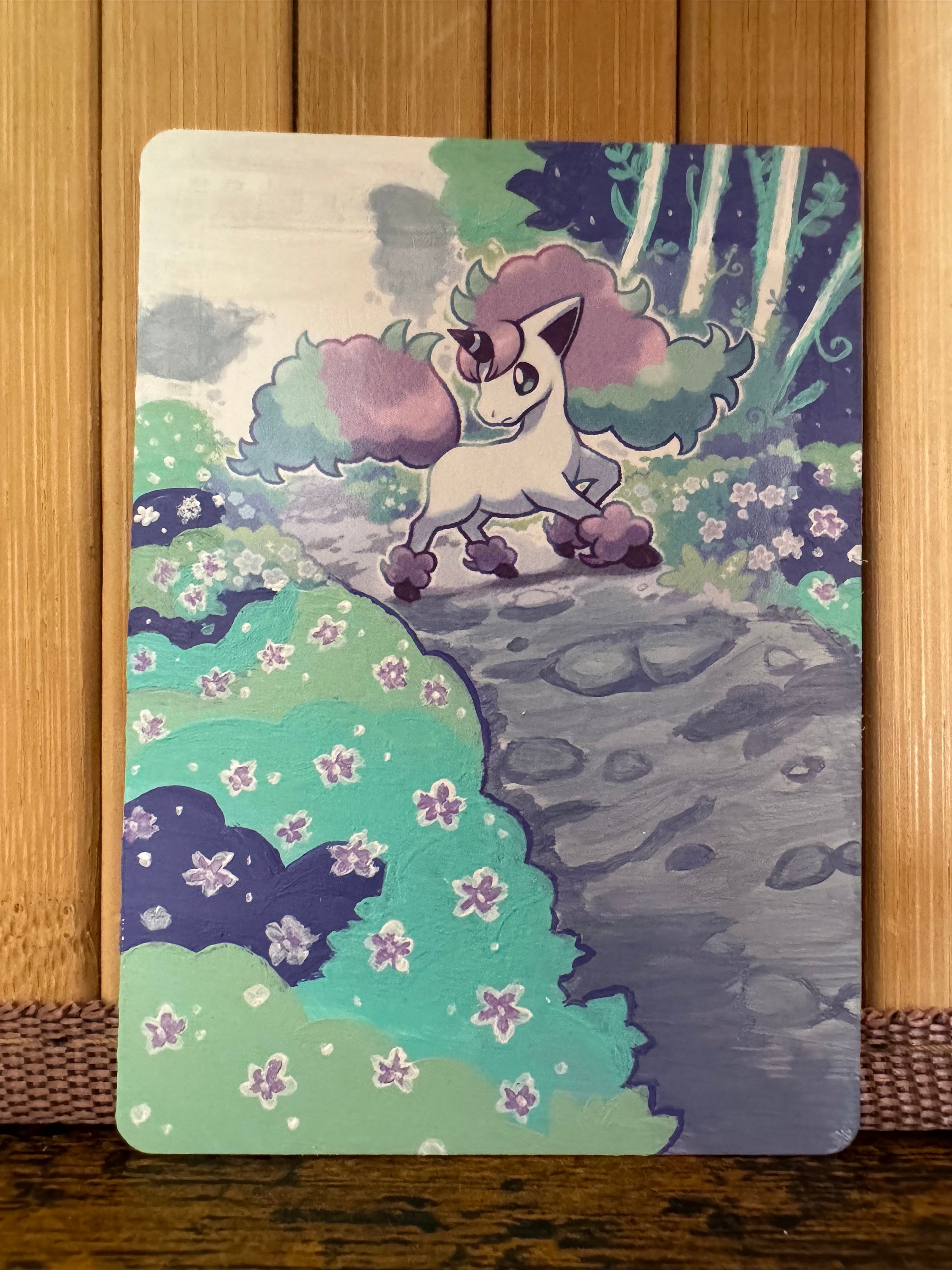 Custom Painted Pokemon TCG Galarian Ponyta Custom Painted Pokemon TCG Galarian Ponyta
