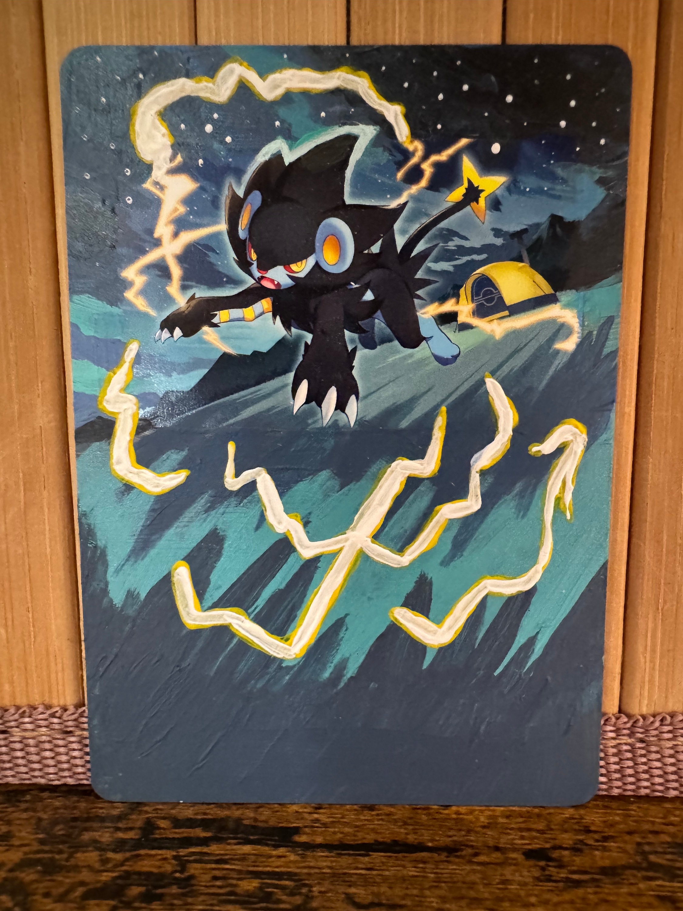 Custom Painted Pokemon TCG Luxray - Etsy Custom Painted Pokemon TCG Luxray - Etsy