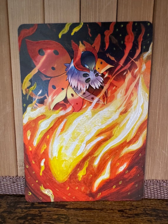 Custom Painted Pokemon TCG Volcarona - Etsy