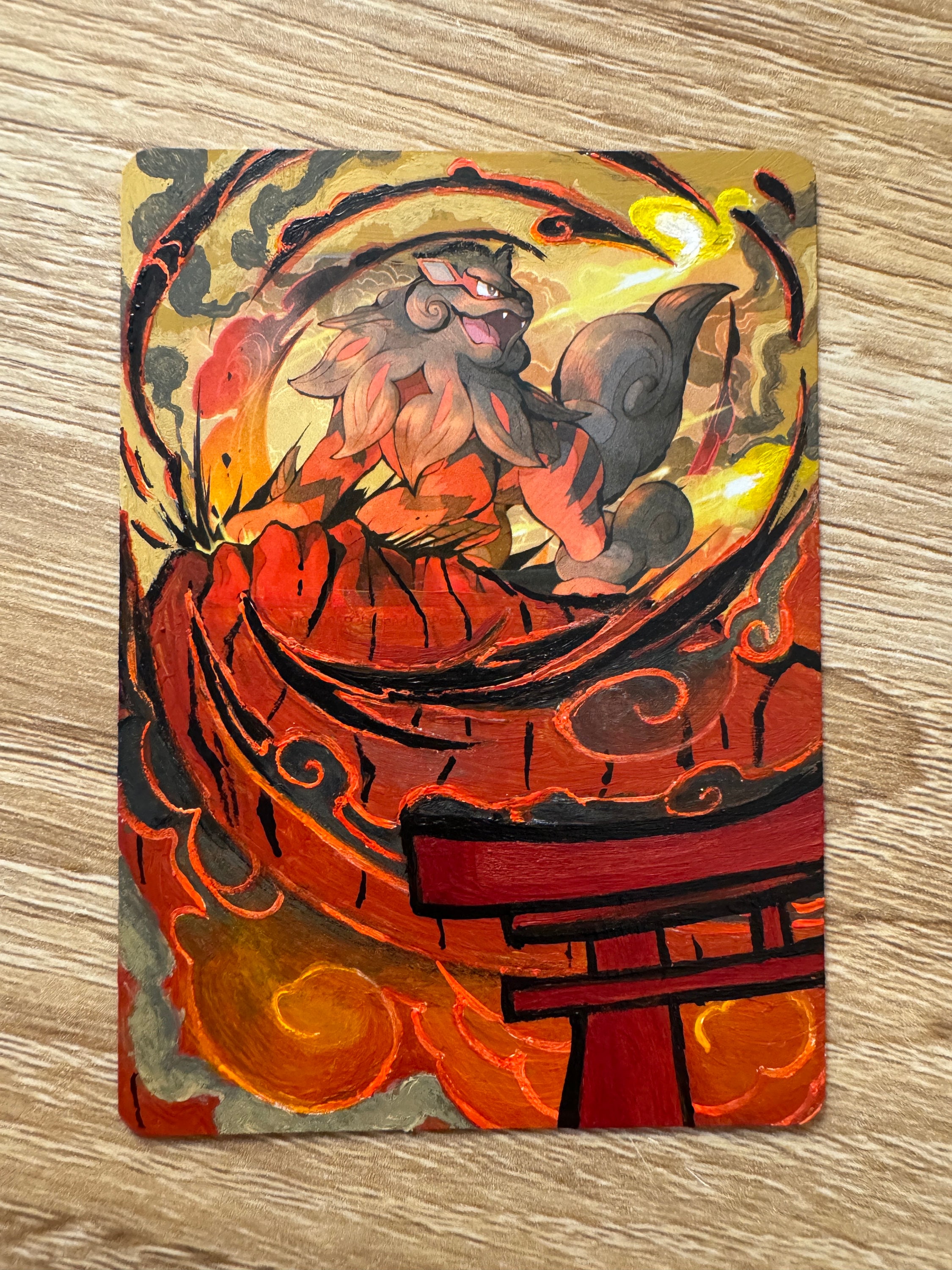 Custom Painted Pokemon TCG Hisuian Arcanine - Etsy