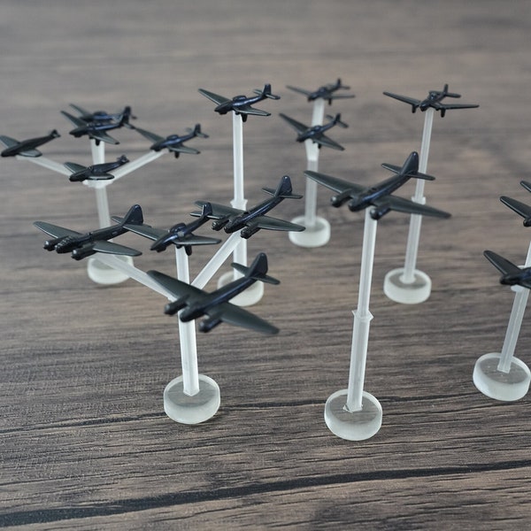 Adjustable Premium Multi Plane and Miniature Flight Stands for Games Like Axis and Allies Adjustable No Weights or Magnets Required