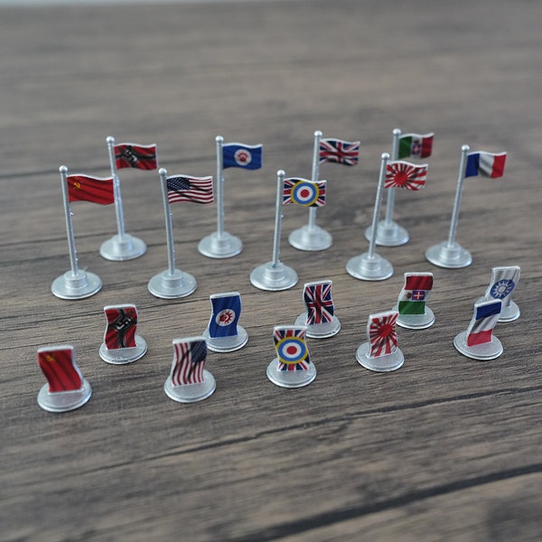 Flags and Industrial Production Credit (IPC) Markers for Axis and Allies