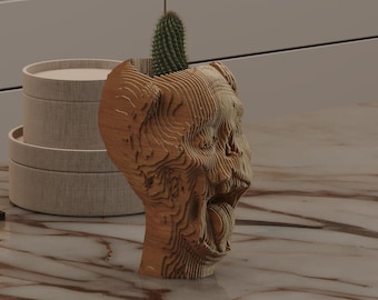 Zombie Head Planter | Spooky Halloween Decor (Digital Download)