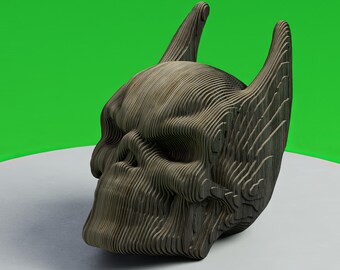 Decoración de calavera paramétrica / Escultura moderna de arte pop gótico