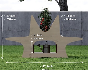 Planos de bancales elevados / Archivos de madera personalizables cortados con láser y CNC para facilitar la jardinería doméstica