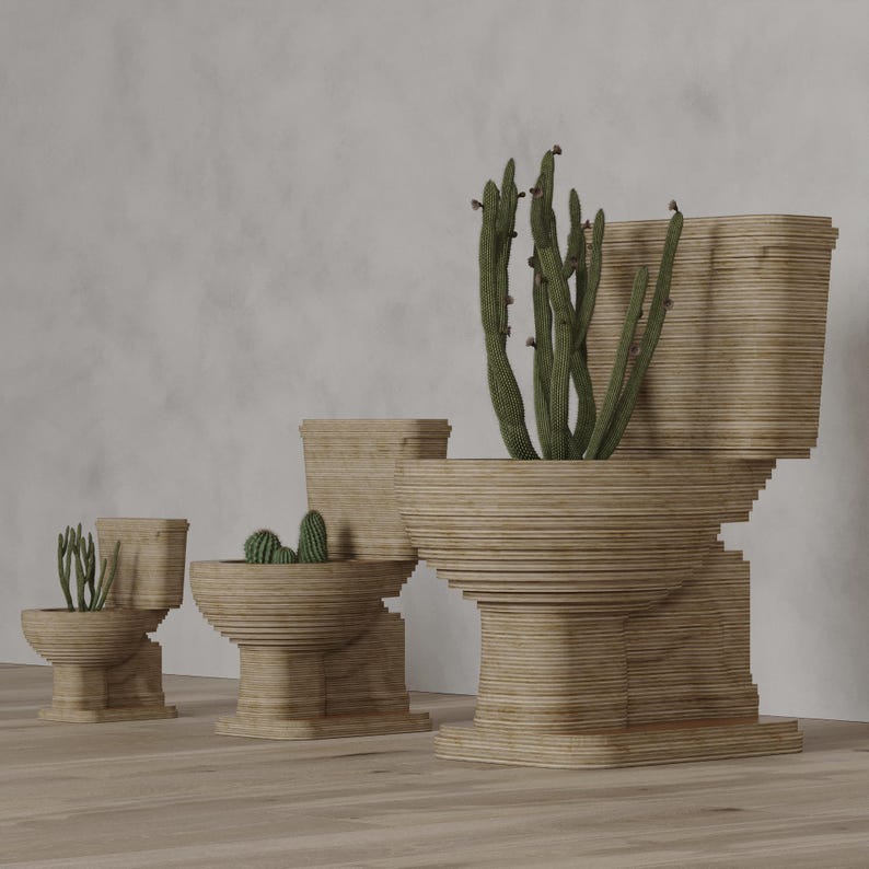 Silly Toilet Pot Planter – Fun Table Decor (digital File) - Etsy