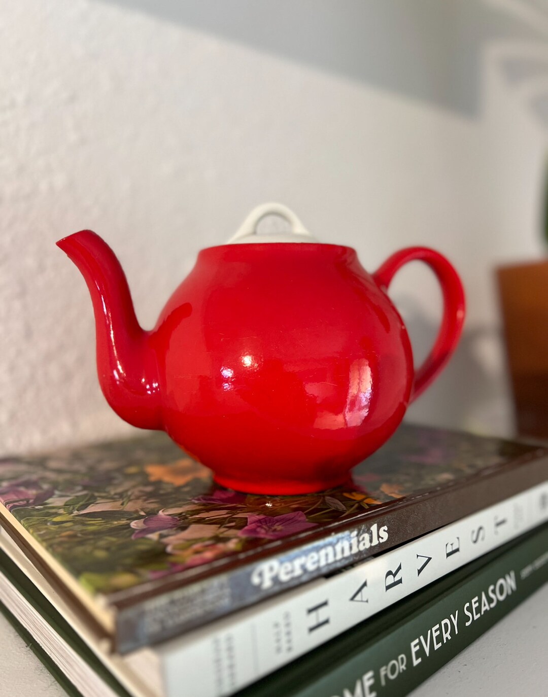 Vintage Hall Superior Quality Kitchenware Red Teapot French 4 Cup Etsy