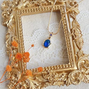 Sapphire Pendant Necklace, September Birthstone Necklace, Anniversary Gift, Elegant Necklace for Women, Blue Gemstone Jewelry, Gift for Her