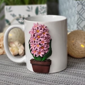 Tasse faite main en pâte polymère, tasse personnalisée en pâte polymère image 1