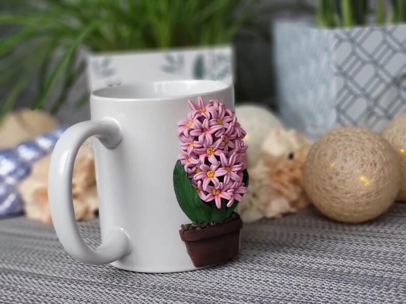 Tasse faite main en pâte polymère, tasse personnalisée en pâte polymère image 3