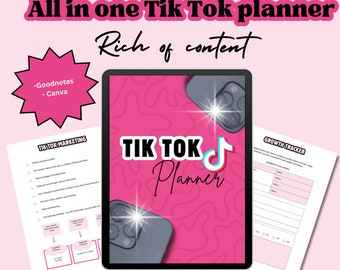 Mejor planificador digital de TikTok / producto digital / vídeo, rico en contenido, creador de contenido, planificador de iPad, planificador de Goodnotes, marketing de Tiktok