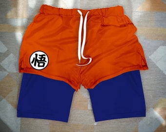 Anime-Inspired Gym Training Shorts for Men - Workout Activewear, Manga Style Fitness Apparel