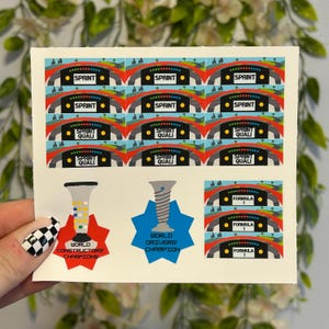 Formula 1 IndyCar Steering Wheel Planner Calendar Stickers