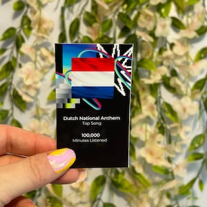 Pegatinas de Fórmula 1 de Spotify con el himno holandés de Max Verstappen, pegatinas de F1, imanes de vinilo impermeables para nevera y botellas de agua.