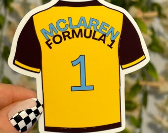 McLaren Formula 1 Jersey Sticker, Waterproof Vinyl Decal