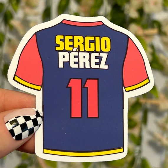 Sergio Perez Oracle Red Bull Jersey TShirt F1 Formula Sticker Waterbottle  Waterproof Vinyl Fridge Magnets