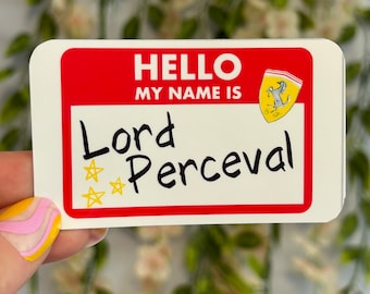 Naklejka na samochód F1 Lord Perceval – plakietka z nazwiskiem Ferrari, wodoodporny winyl