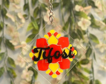 Tifosi Square Acrylic Keychain Charm F1 Formula 1