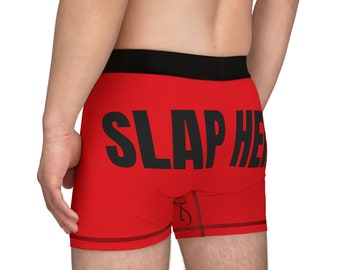 Touch here, Slap here Men's Boxers (AOP)