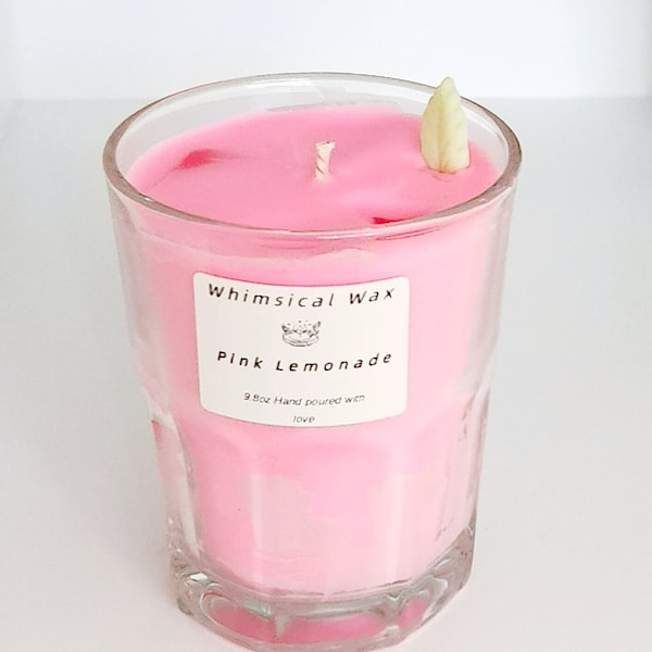 Pink Lemonade Candle | Handmade Candle | Pink Lemonade Scent | Soy Blended | Citrus Scent | Dessert/ Drink Candles |