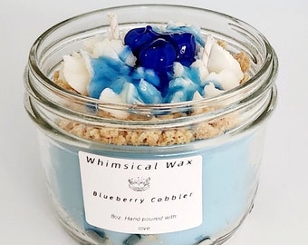 Blueberry Cobbler Candle | Wild Blueberries  and Brown Sugar Scent | Bakery Fresh | Handmade Candle | Fresh and Fruity Dessert Candle