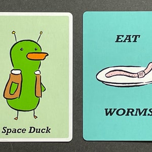 Juego de cartas Space Duck EAT WORMS
