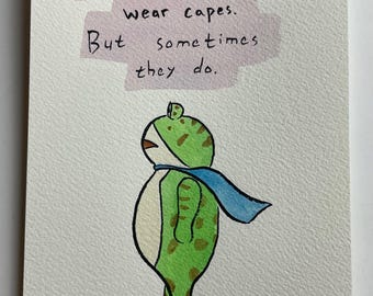 Portland Frog unframed original drawing